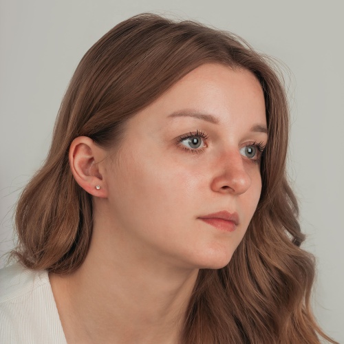 Пусеты Fiore Luna Cubic zirconia White, SWE0128 W G фото 2